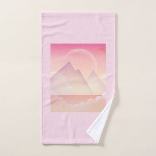 Dreamy Pastel Mountain Landschaft Handtuch (Handtuch)