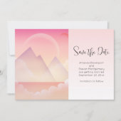 Dreamy Pastel Mountain Landschaft Hochzeit Save The Date (Vorderseite)