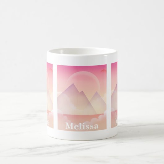 Dreamy Pastel Mountain Landschaft Kaffeetasse (Mittel)