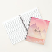 Dreamy Pastel Mountain Landschaft Notizblock (Innenseite)