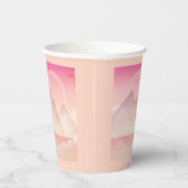 Dreamy Pastel Mountain Landschaft Pappbecher (Rechts)