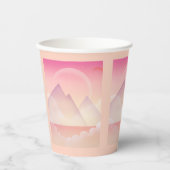 Dreamy Pastel Mountain Landschaft Pappbecher (Vorderseite)