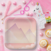 Dreamy Pastel Mountain Landschaft Pappteller (Party)