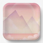 Dreamy Pastel Mountain Landschaft Pappteller (Vorderseite)