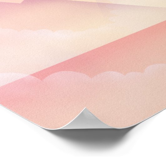 Dreamy Pastel Mountain Landschaft Poster (Ecke)