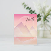 Dreamy Pastel Mountain Landschaft Postkarte (Stehend Vorderseite)