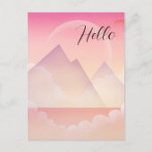 Dreamy Pastel Mountain Landschaft Postkarte (Vorderseite)
