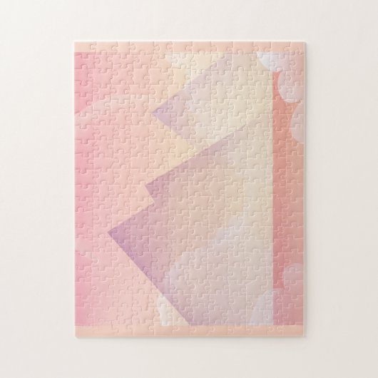 Dreamy Pastel Mountain Landschaft Puzzle (Vertikal)