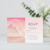Dreamy Pastel Mountain Landschaft RSVP Karte (Stehend Vorderseite)