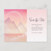 Dreamy Pastel Mountain Landschaft Save the Date Einladungspostkarte (Vorderseite)