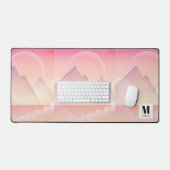 Dreamy Pastel Mountain Landschaft Schreibtischunterlage (Tastatur & Maus)