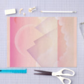 Dreamy Pastel Mountain Landschaft Seidenpapier (Handwerk)