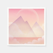Dreamy Pastel Mountain Landschaft Serviette (Vorderseite)