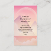 Dreamy Pastel Mountain Landschaft Visitenkarte (Rückseite)