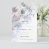 Dreamy Pastel Peonies Floral RSVP Karte (Stehend Vorderseite)