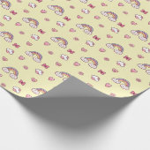 Dreamy Pastel Rainbow – Clouds, Hearts, Flowers Geschenkpapier (Ecke)
