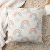 Dreamy Pastel Rainbow Nursery Pillow | Watercolor Kissen (Decke)