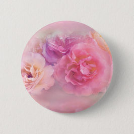 Dreamy Pastel Rose Button