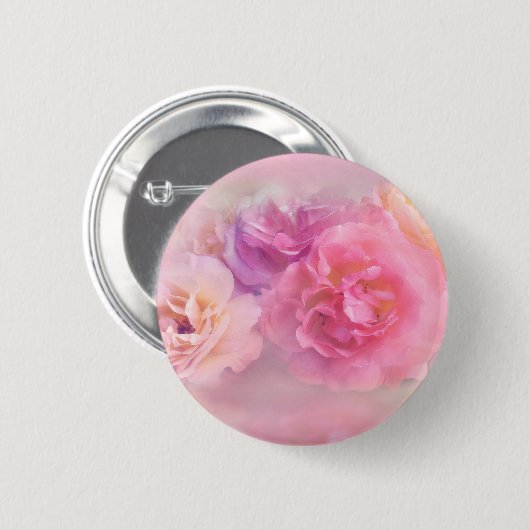 Dreamy Pastel Rose Button (Vorne & Hinten)