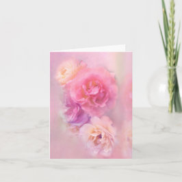 Dreamy Pastel Rose Karte