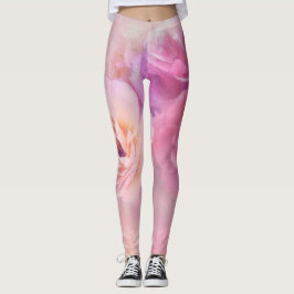 Dreamy Pastel Rose Leggings