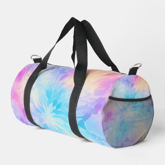 Dreamy Pastel Tie Dye Girls Getaway Duffle Bag (Rechte Ecke)