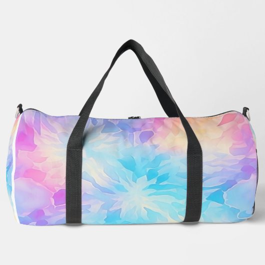 Dreamy Pastel Tie Dye Monogram Personal Getaway Duffle Bag (Vorderseite)
