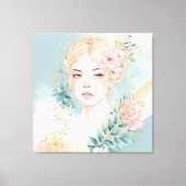 Dreamy Pastel Wall Art Woman Leinwanddruck (Vorderseite)