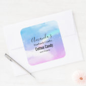 Dreamy Pastel Wolken mit Regenbogen Quadratischer Aufkleber (Umschlag)