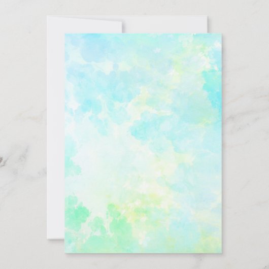 Dreamy Pastels Lotus Blume Einladung (Rückseite)