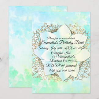 Dreamy Pastels Lotus Blume Einladung