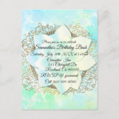 Dreamy Pastels Lotus Blume Geburtstag Custom Postkarte (Vorderseite)