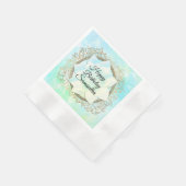 Dreamy Pastels Lotus Blume Geburtstag Serviette (Ecke)
