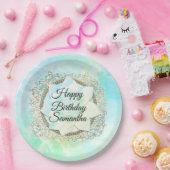 Dreamy Pastels Lotus Blume Personalisiert Pappteller (Party)