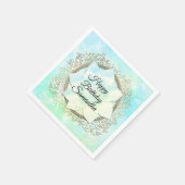 Dreamy Pastels Lotus Personalisiert Geburtstag Serviette (Ecke)