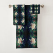 Dreamy Peach Rose und Buds Abstrakt Badhandtuch Set (Insitu)