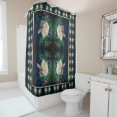 Dreamy Peach Rose und Buds Abstrakt Duschvorhang (Beispiel)