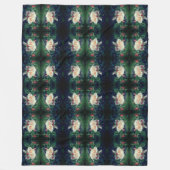 Dreamy Peach Rose und Buds Abstrakt Fleecedecke (Vorderseite)