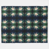 Dreamy Peach Rose und Buds Abstrakt Fleecedecke (Vorderseite (Horizontal))