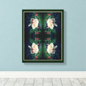 Dreamy Peach Rose und Buds Abstrakt Leinwanddruck (Insitu (Holzboden))