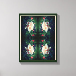 Dreamy Peach Rose und Buds Abstrakt Leinwanddruck