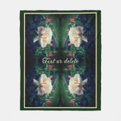 Dreamy Peach Rose und Buds Abstrakt Personalisiert Fleecedecke (Vorderseite)
