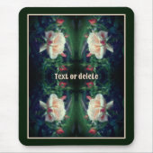 Dreamy Peach Rose und Buds Abstrakt Personalisiert Mousepad (Vorne)