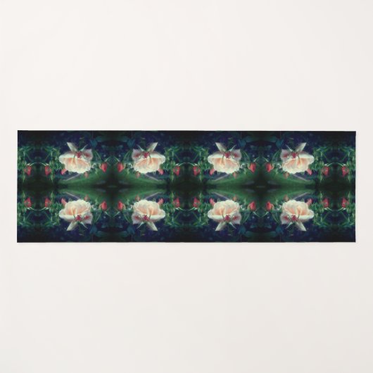 Dreamy Peach Rose und Buds Abstrakt Yogamatte (Vorderseite (Horizontal))