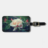 Dreamy Peach Rose und Buds Personalisiert Gepäckanhänger (Vorderseite horizontal)