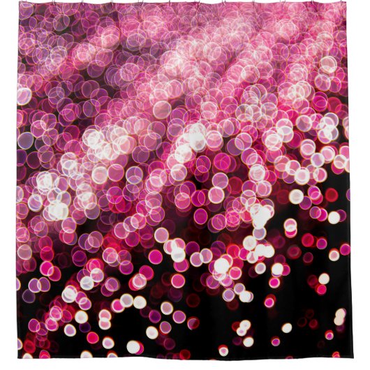 Dreamy Pink: Abstrakte Lichtunschärfe Duschvorhang (Vorderseite)