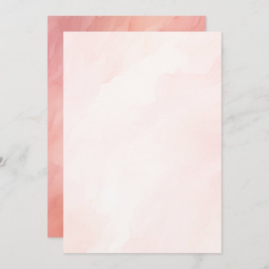 Dreamy Pink Aquarell Hintergrund für Vellum Paper Einladung (Vorne/Hinten)