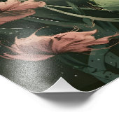 Dreamy Pink Blume Fotodruck (Ecke)