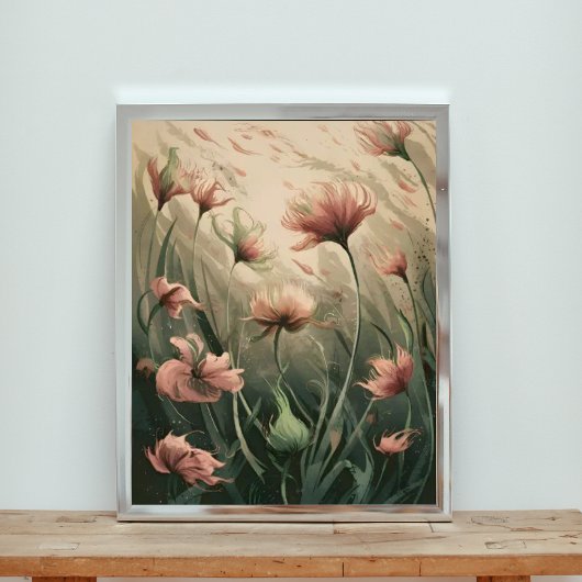Dreamy Pink Blume Fotodruck