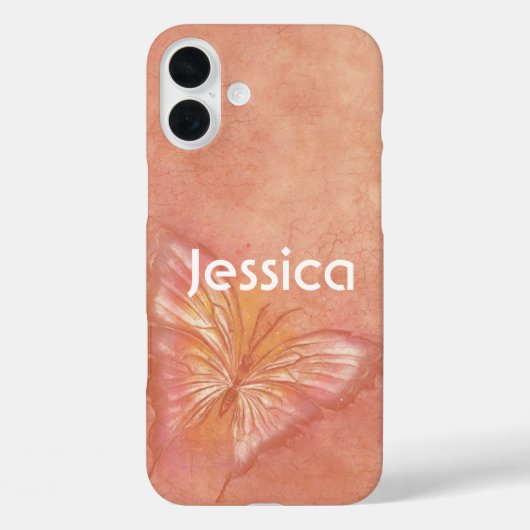Dreamy Pink Butterfly Case-Mate iPhone Hülle (Rückseite)